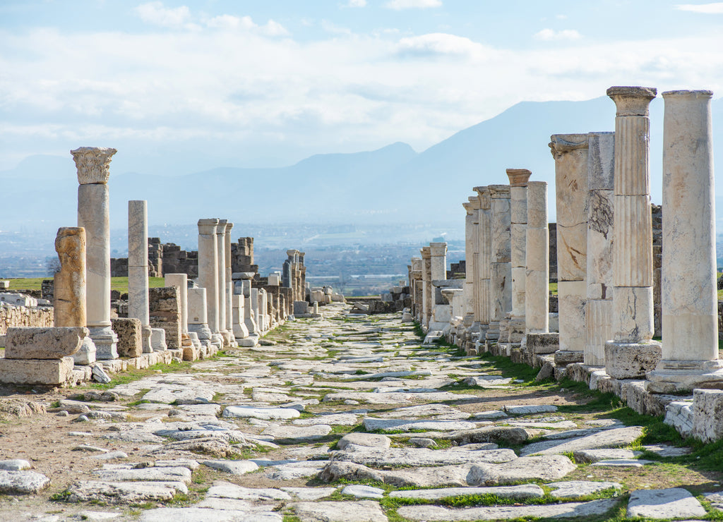 Ruins of the ancient town of Laodikeia is one of the cities of Anatolia in the 1st century BC. Denizli, Turkey