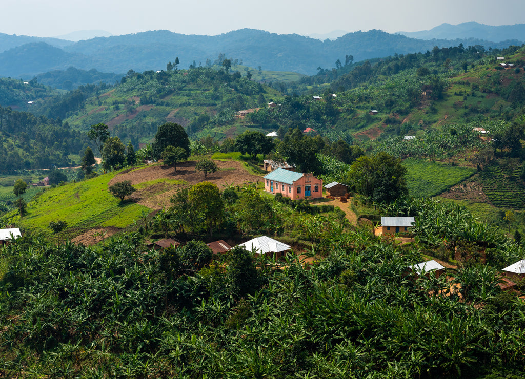A single church an a hill in Uganda