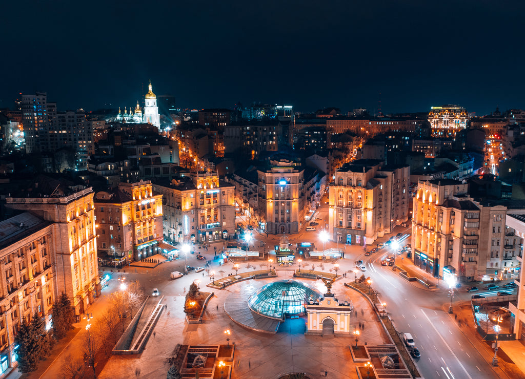 Maidan Nezalezhnosti is the central square of the capital city of Ukraine