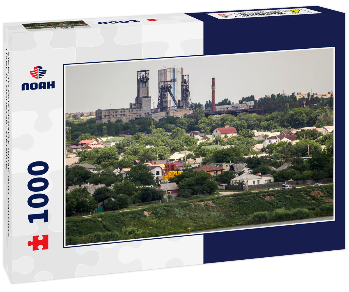 View to BAZHANOV MINE and Kalmius river in Donetsk, Ukraine