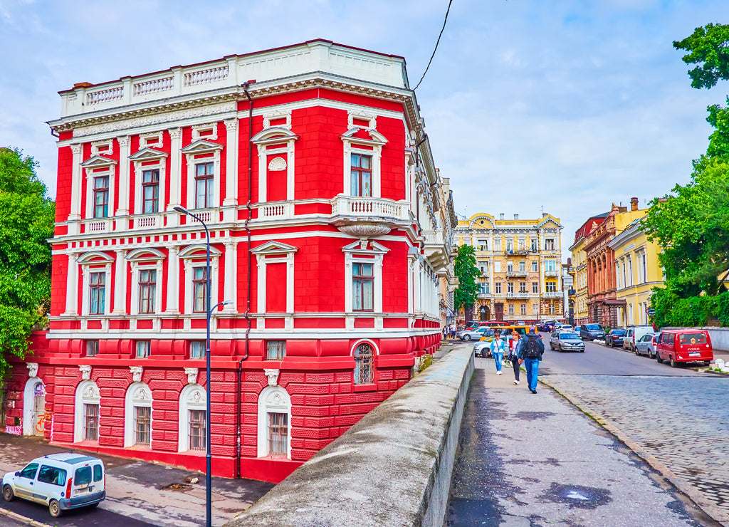 Walk in city center of Odessa, Ukraine
