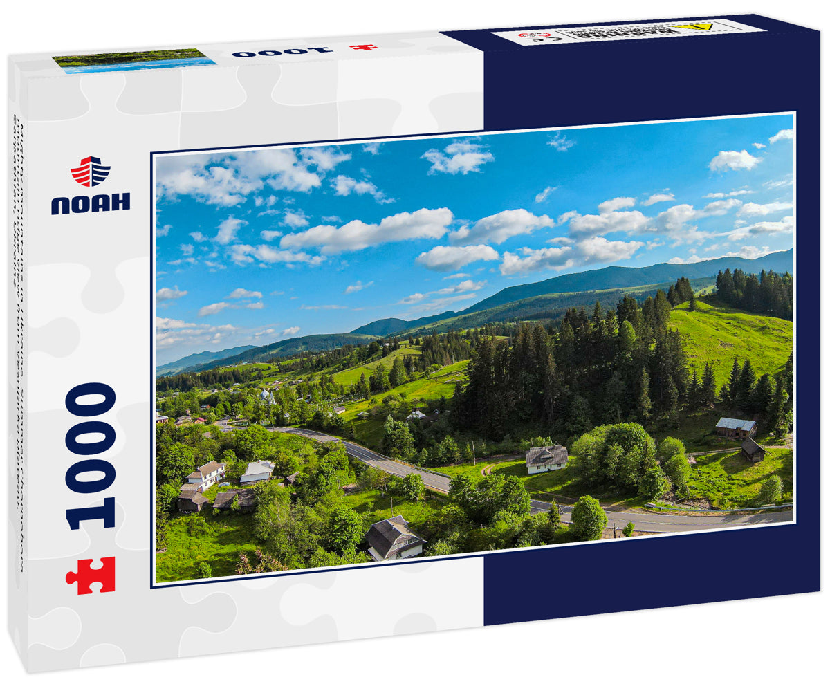 Mighty mountains in Ukraine. Summer Chornohora mountain ridge view from Vesnjarka plateau, Carpathian, Ukraine