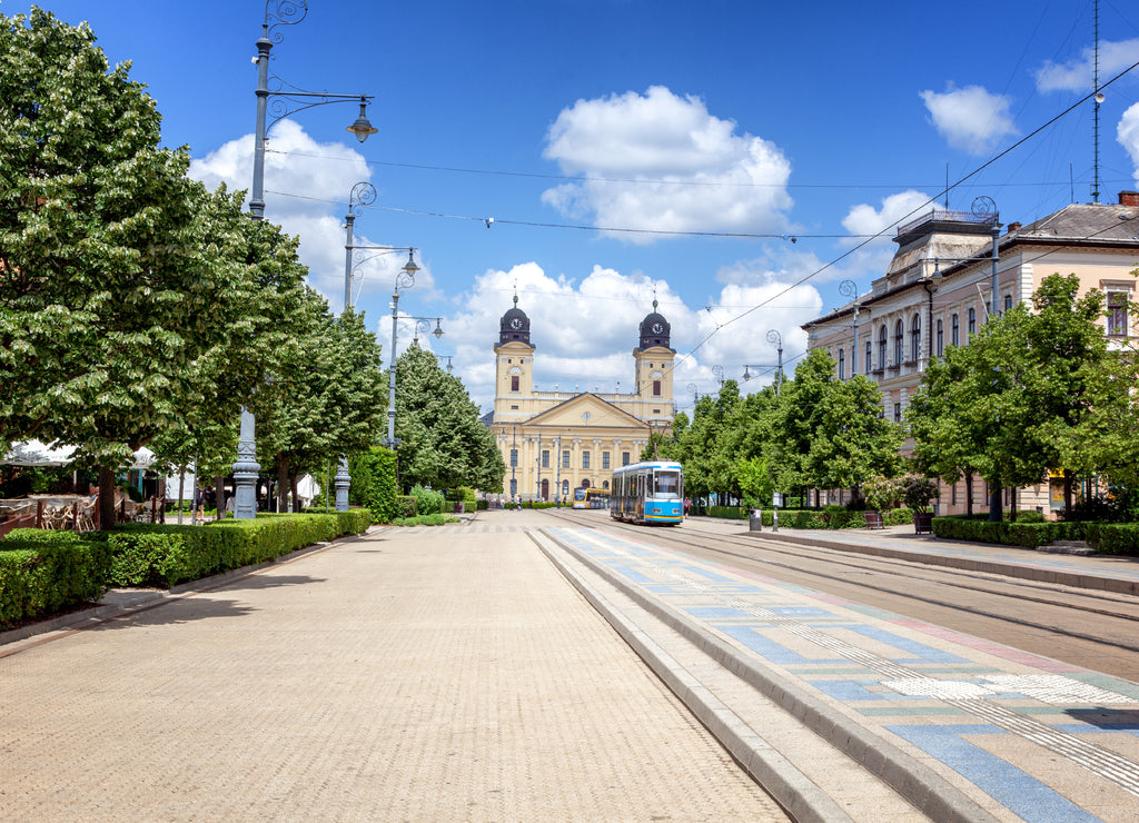 Debrecen, Hungary, view of the city center, beautiful city landscape