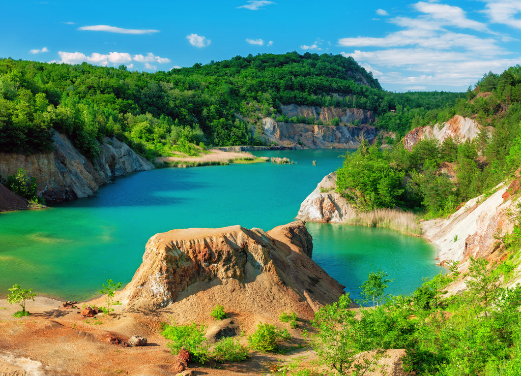 Mine lake at Rudabánya, Hungary