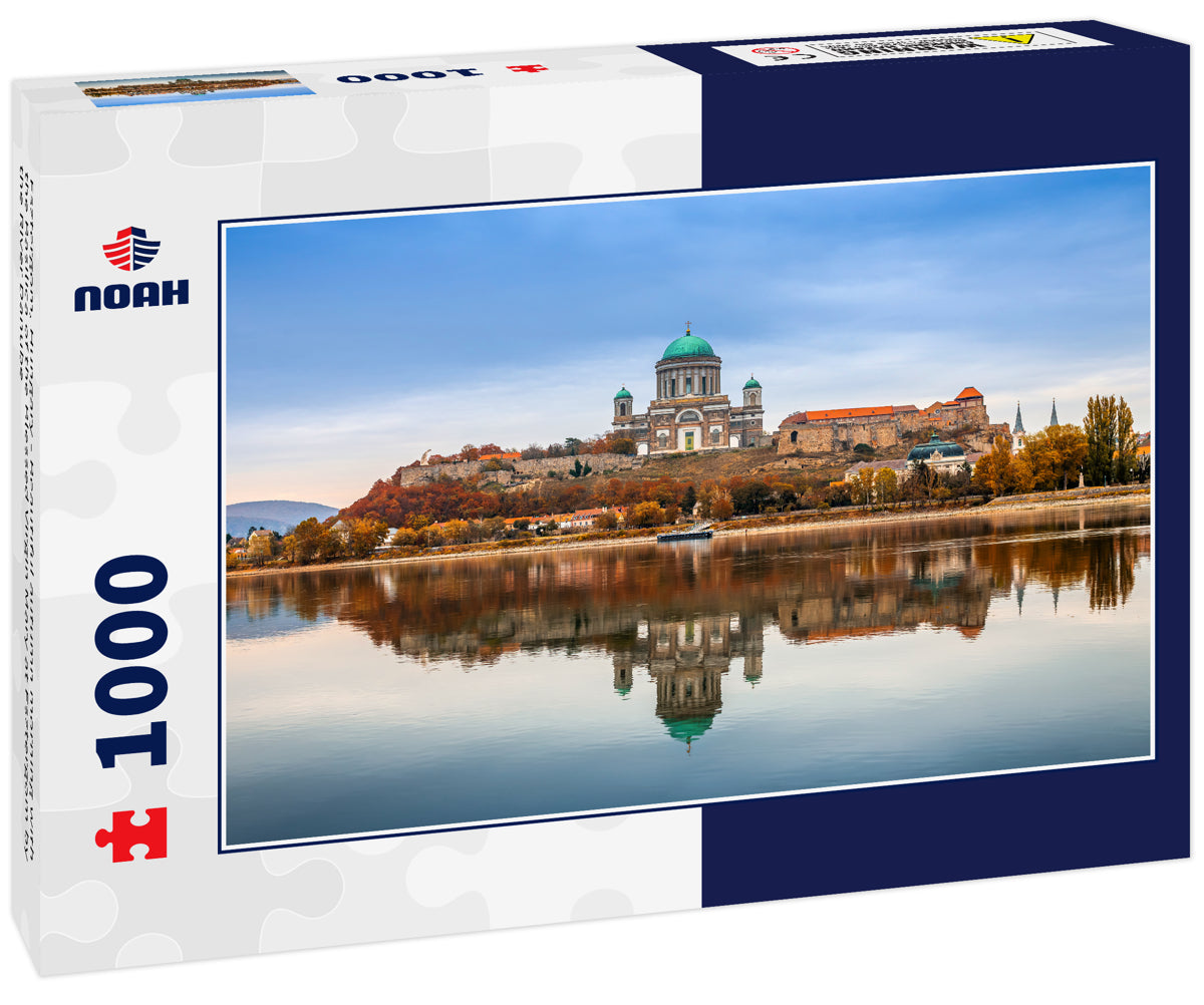 Esztergom, Hungary - Beautiful autumn morning with the Basilica of the Blessed Virgin Mary at Esztergom by the River Danube