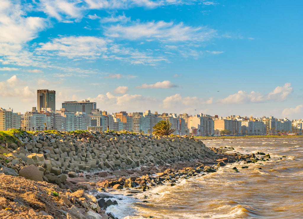 Landscape Coastal Scene at Montevideo City, Uruguay