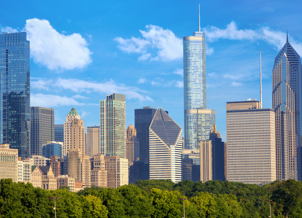 Cityscape of Chicago downtown, United States