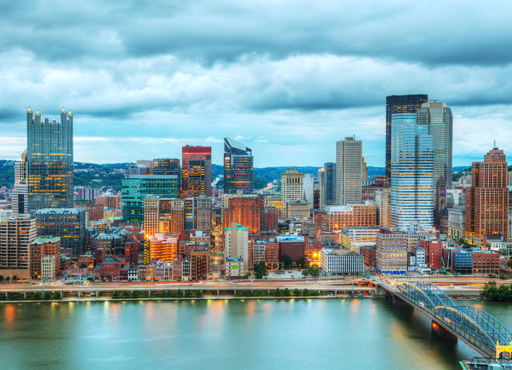 Pittsburgh cityscape with the Ohio river