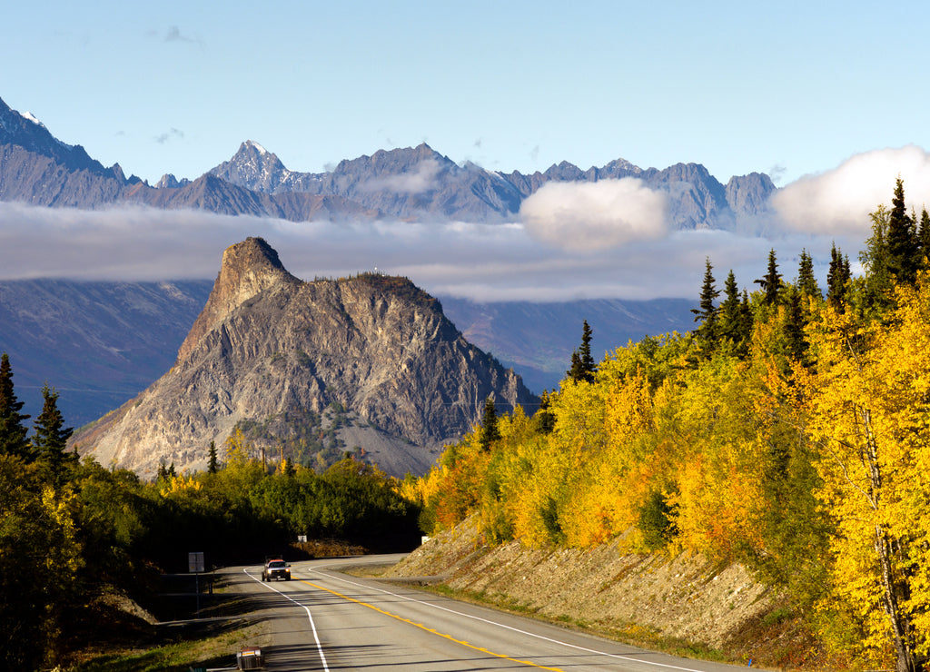 Chugach Mountains Matanuska River Valley Alaska Highway United States