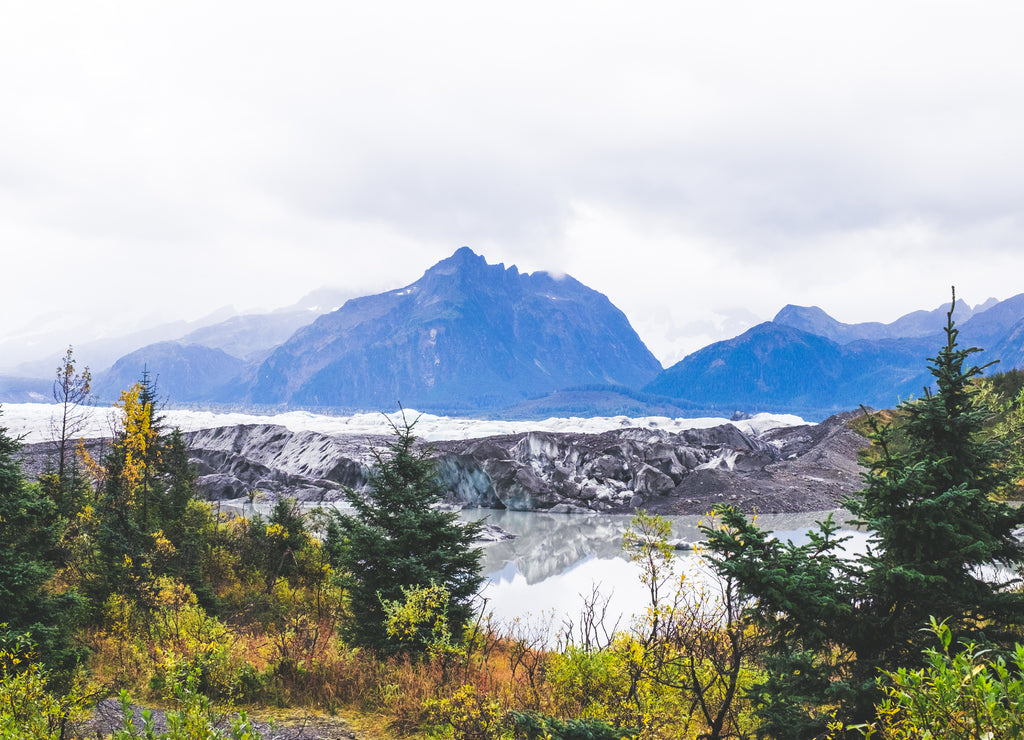 Cordova, Alaska. Glacier and mountains