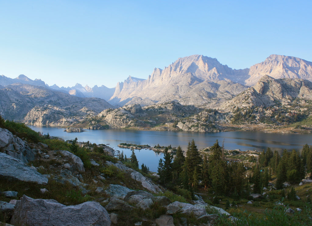Sunset in Titcomb Basin in the Wind River Range in Wyoming