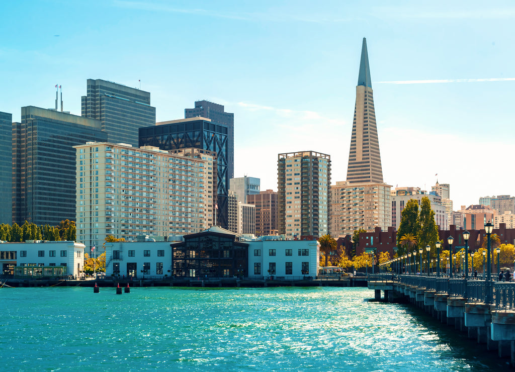 San Francisco skyline with a view of the harbor
