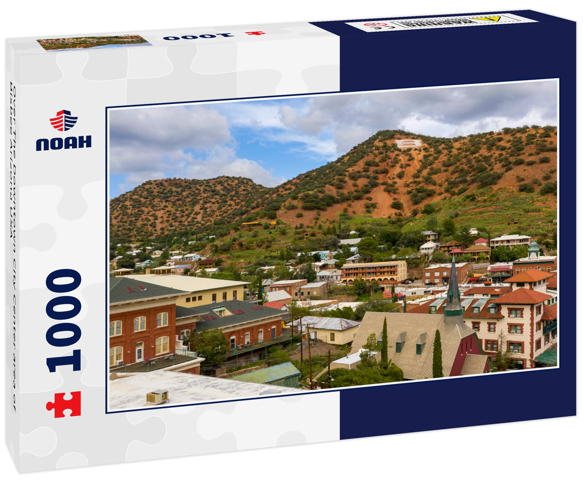 Over The Downtown City Center area of Bisbee Arizona USA
