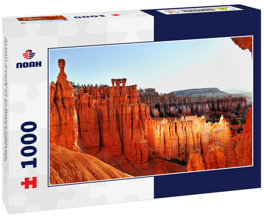 Scenic hoodoos in Bryce Canyon National Park at sunrise Utah USA