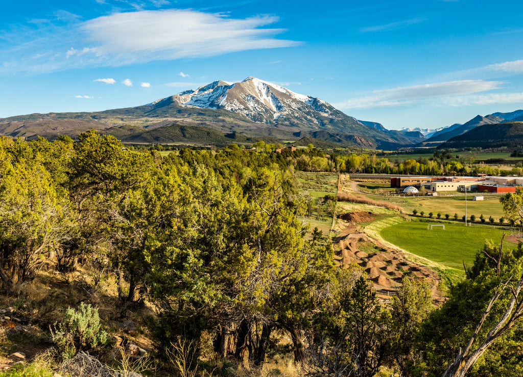 Beautiful view of mountain Sopris Aspen Glen Colorado