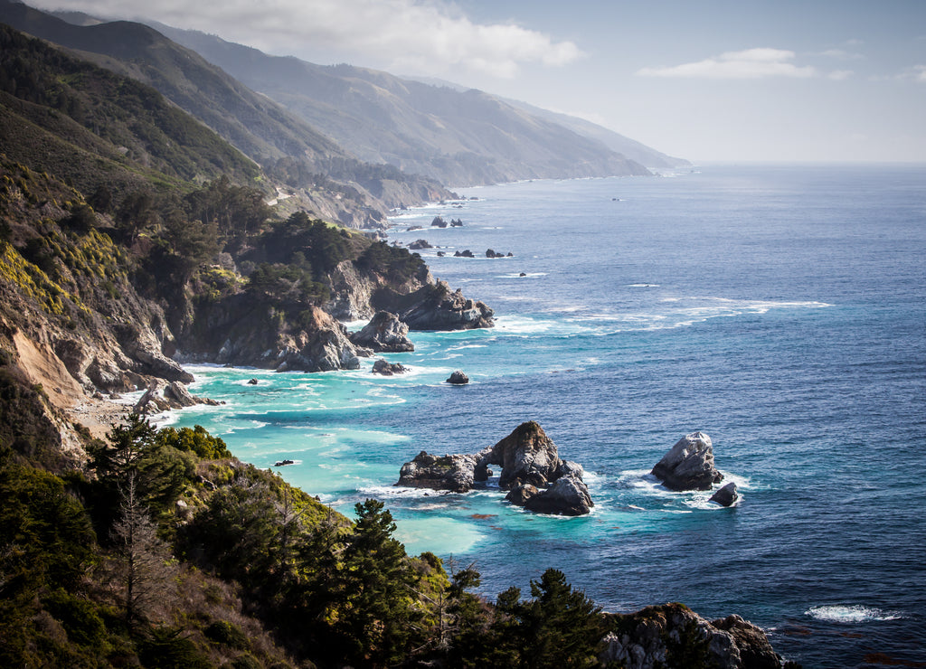 Big Sur Coastline View in California USA