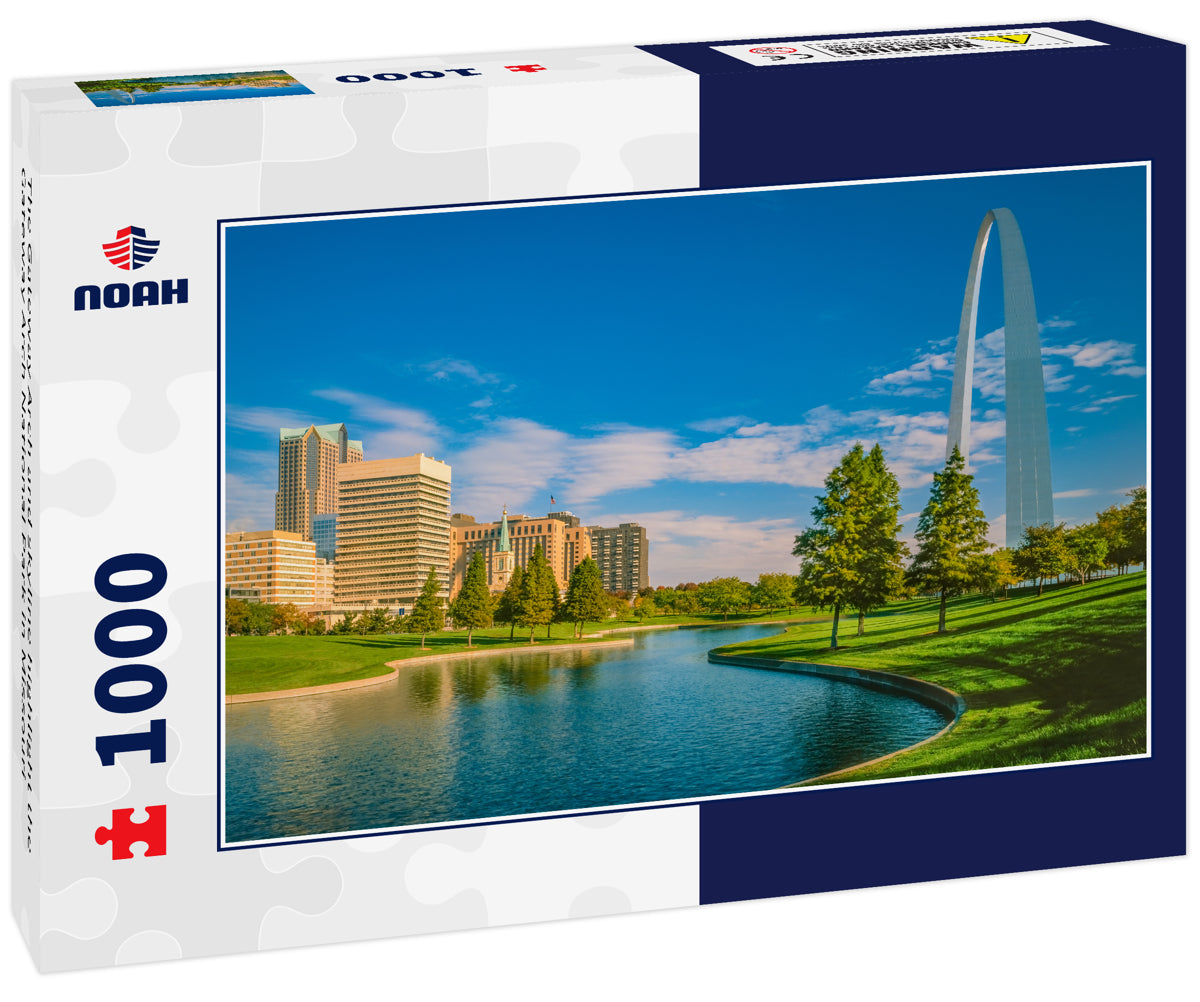 The Gateway Arch and skyline highlight the Gateway Arch National Park in Missouri