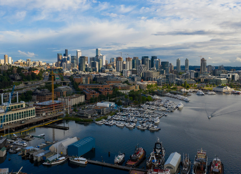 Queen Anne Hill Seattle Washington Downtown City Skyline Lake Union