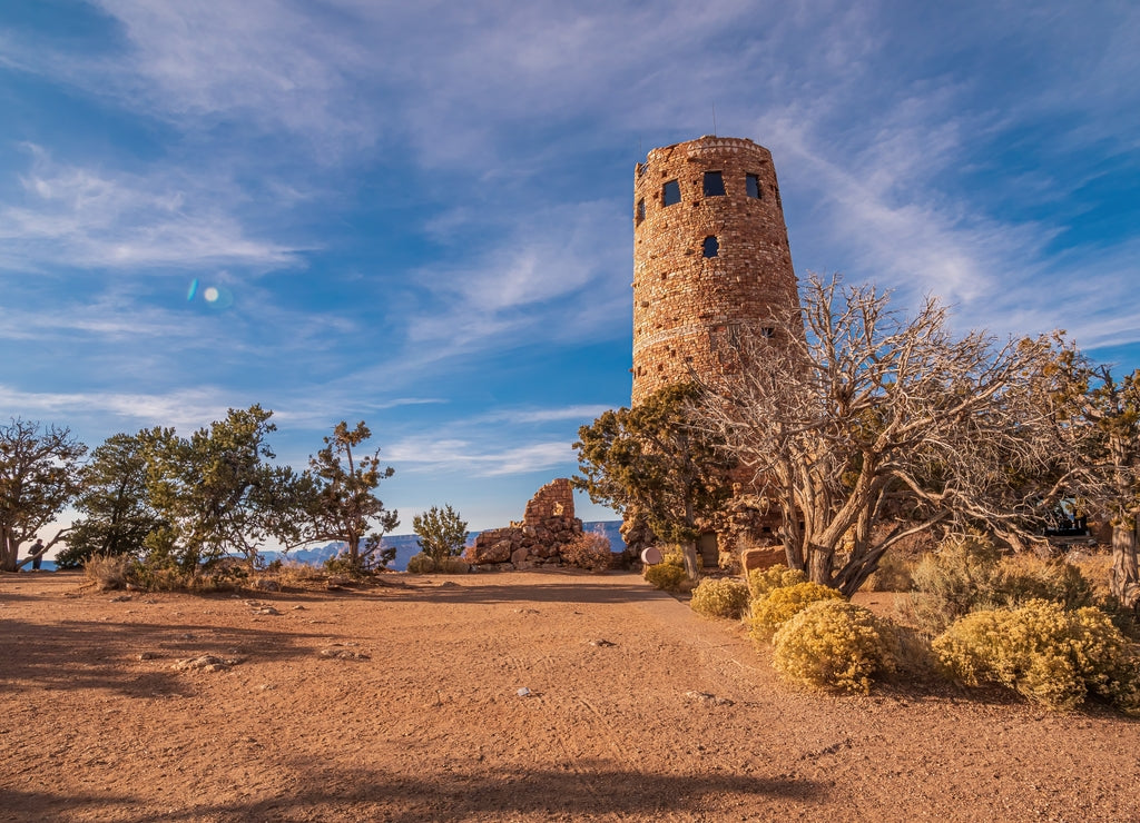 Beautiful shot of the watchtower in Grand Canyon National Park in the USA