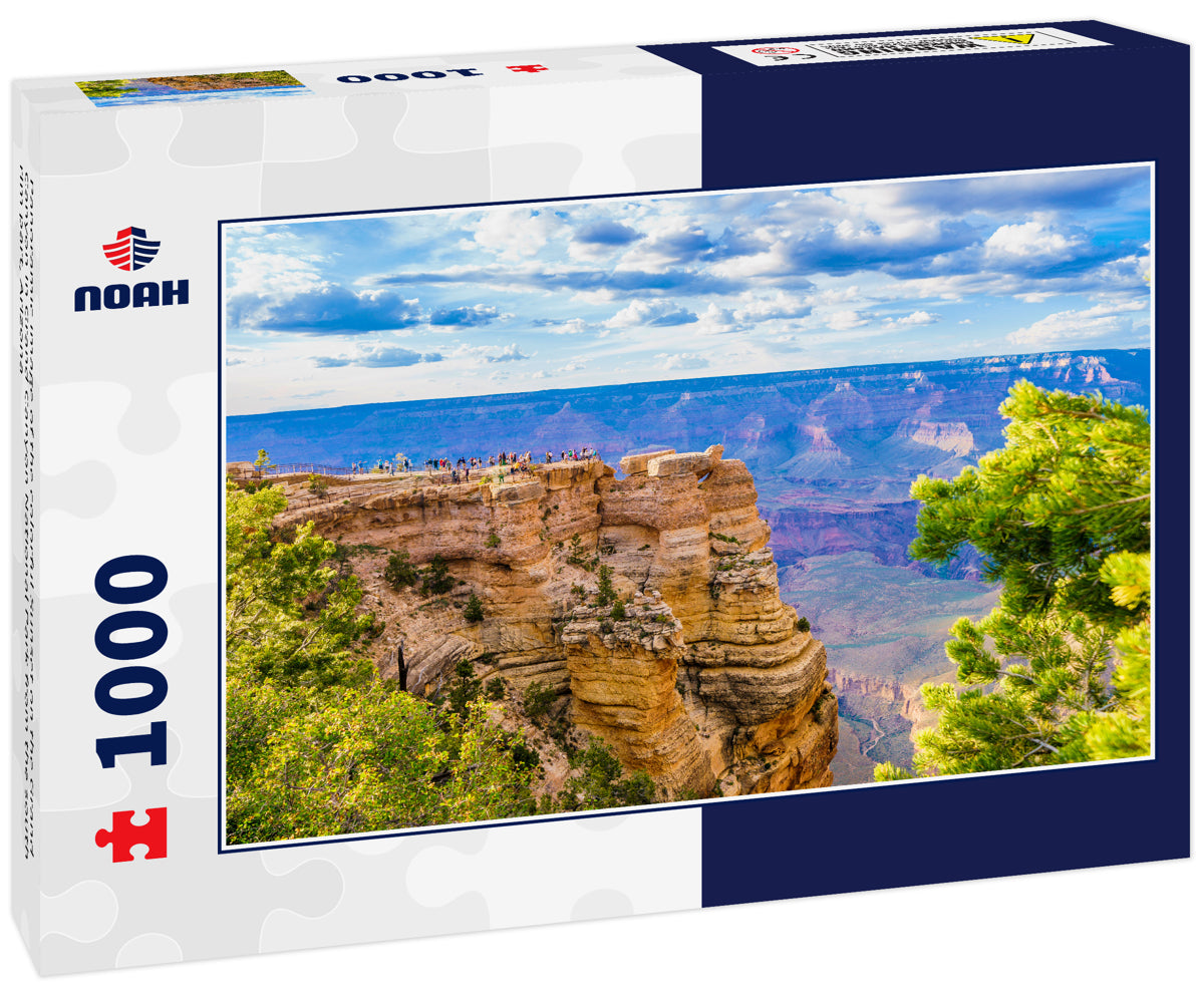 Panoramic image of the colorful Sunset on the Grand Canyon in Grand Canyon National Park from the south rim part, Arizona