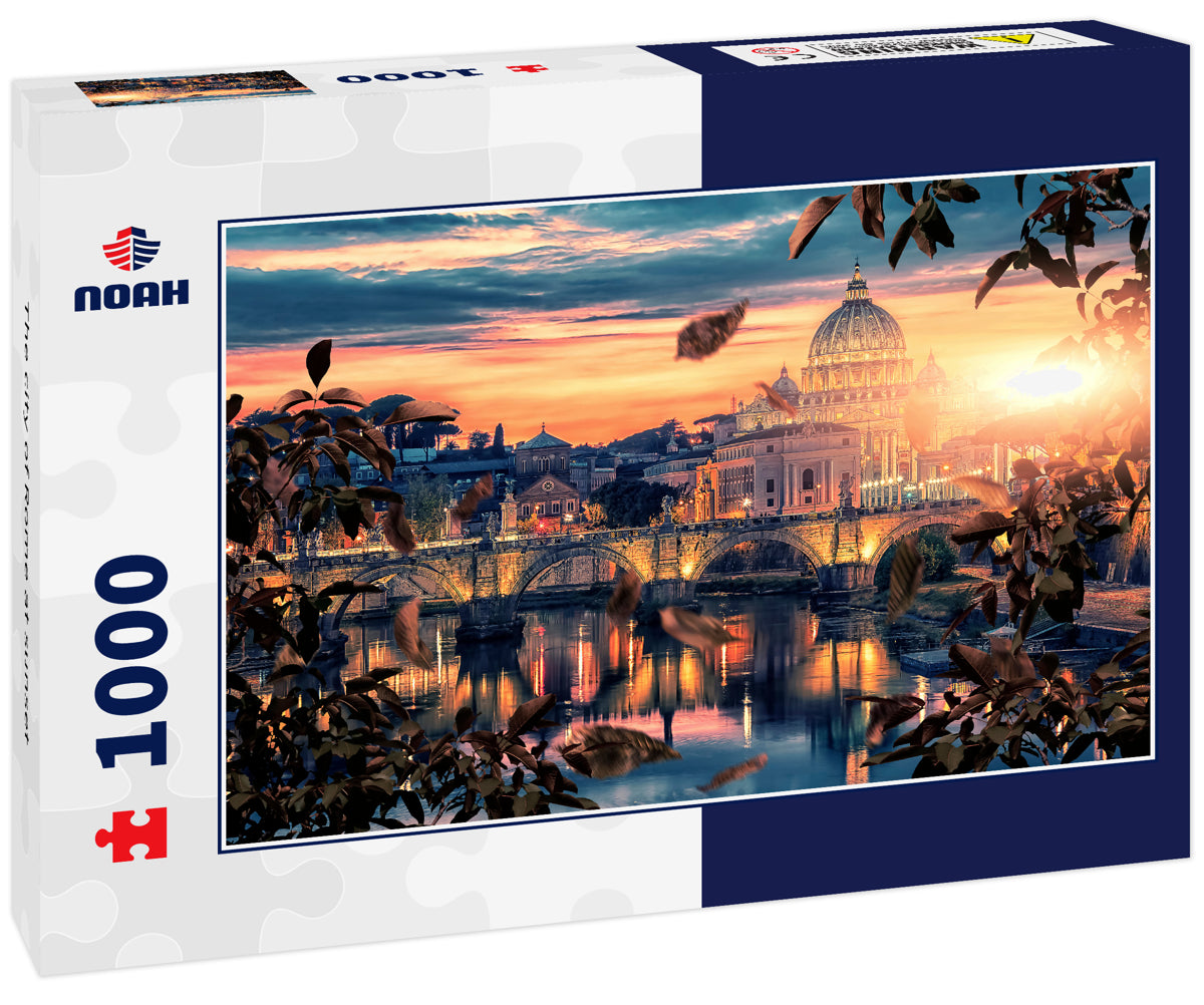 The city of Rome at sunset