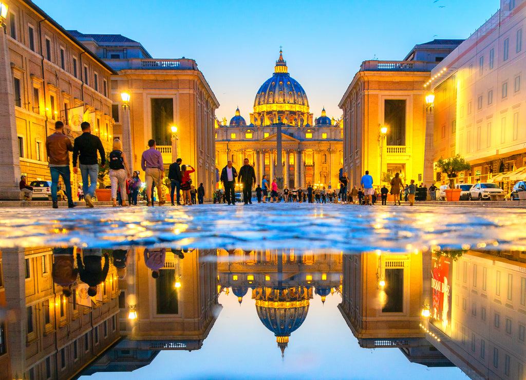 Wonderful view of St Peter Cathedral, Rome, Italy