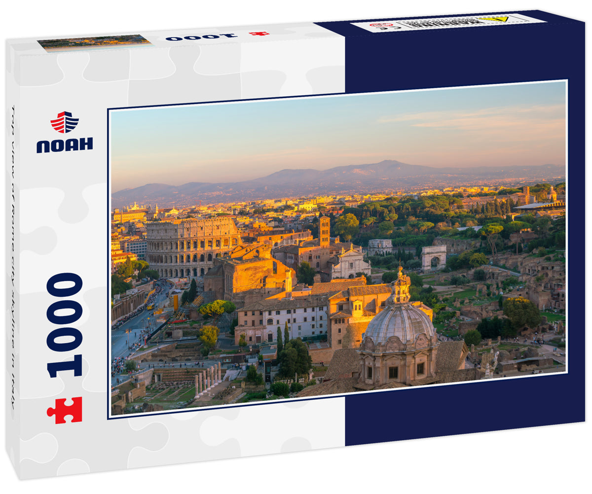 Top view of Rome city skyline in Italy