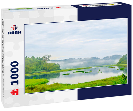 View on crocodile lake in the jungle of cat Tien national park in Vietnam