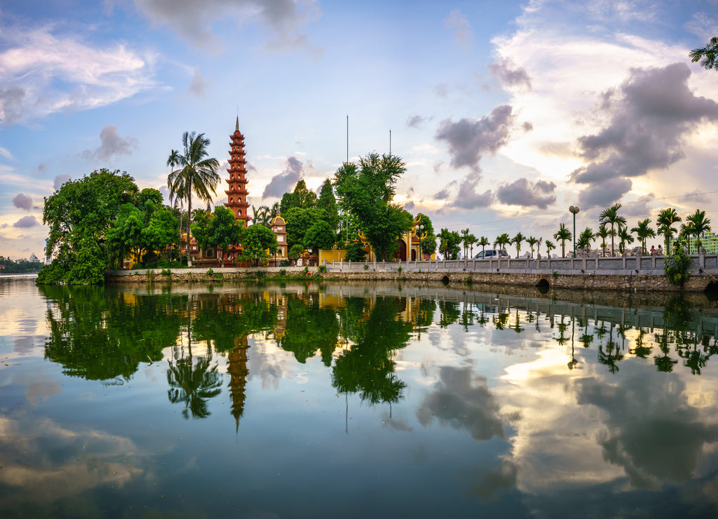 Tran Quoc pagoda, the oldest temple in Hanoi, Vietnam
