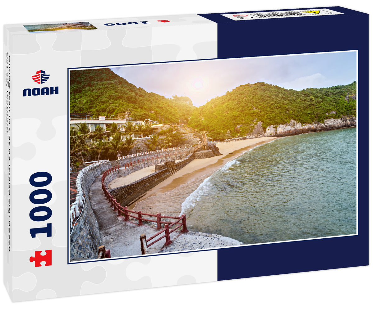 Hiking trail in Cat ba island city beach Cat co, Vietnam