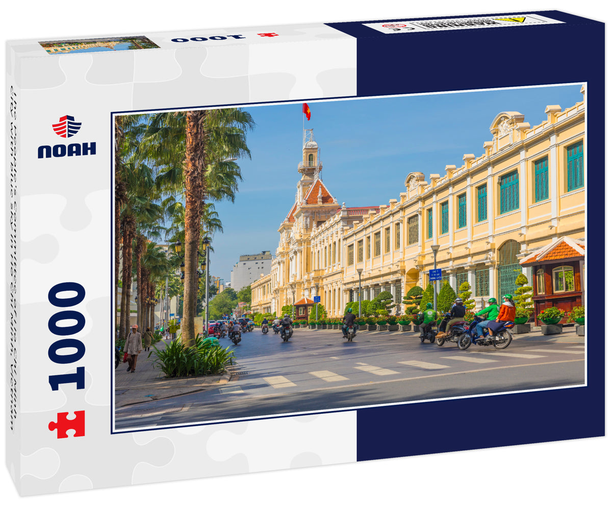 The People's Committee of Ho Chi Minh City with blue sky in Ho Chi Minh, Vietnam