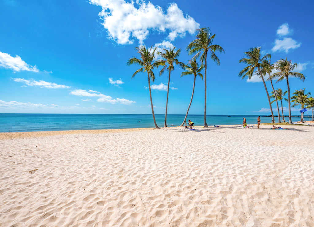 Coastal Scenery of The Long Beach on Phu Quoc Island, Vietnam