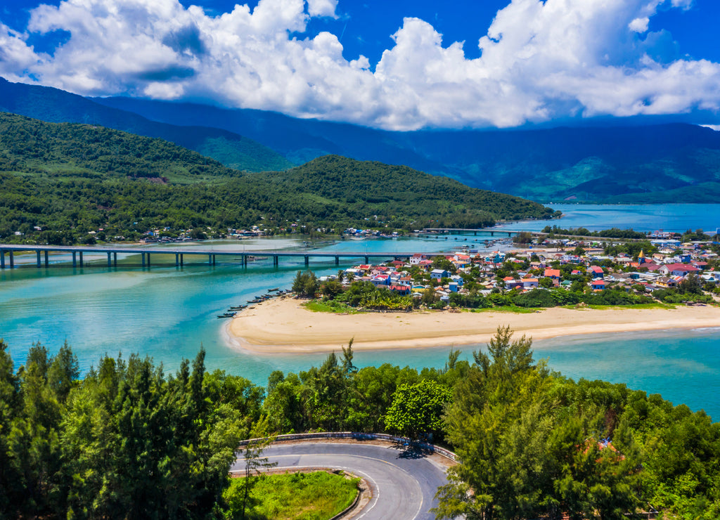 Lang Co bay and beach, Hai Van pass, Lap An lagoon, Hue, Vietnam