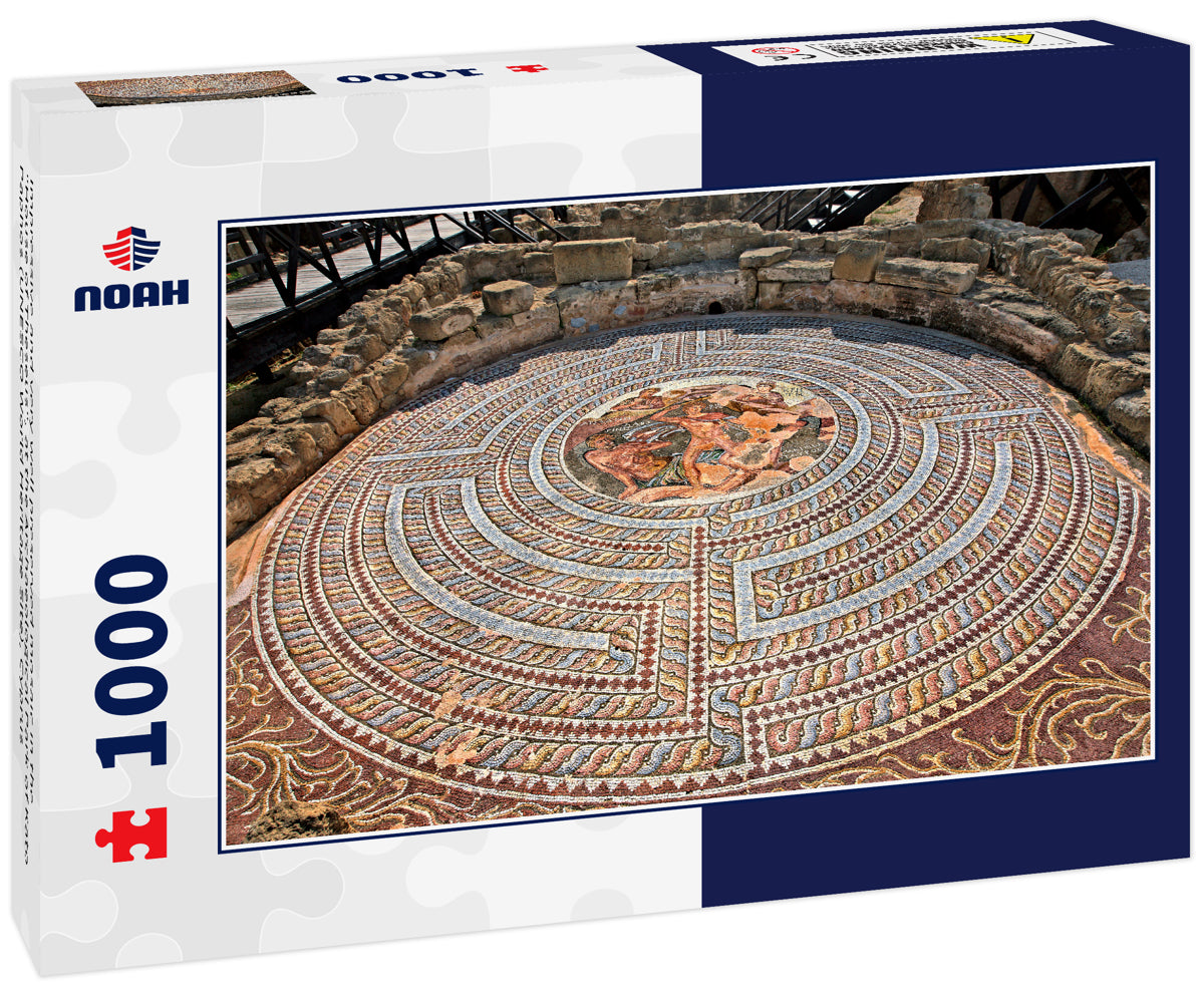 Impressive and very well preserved mosaic in the "House of Theseus", at the Archaeological Park of Kato Paphos (UNESCO World Heritage Site), Cyprus