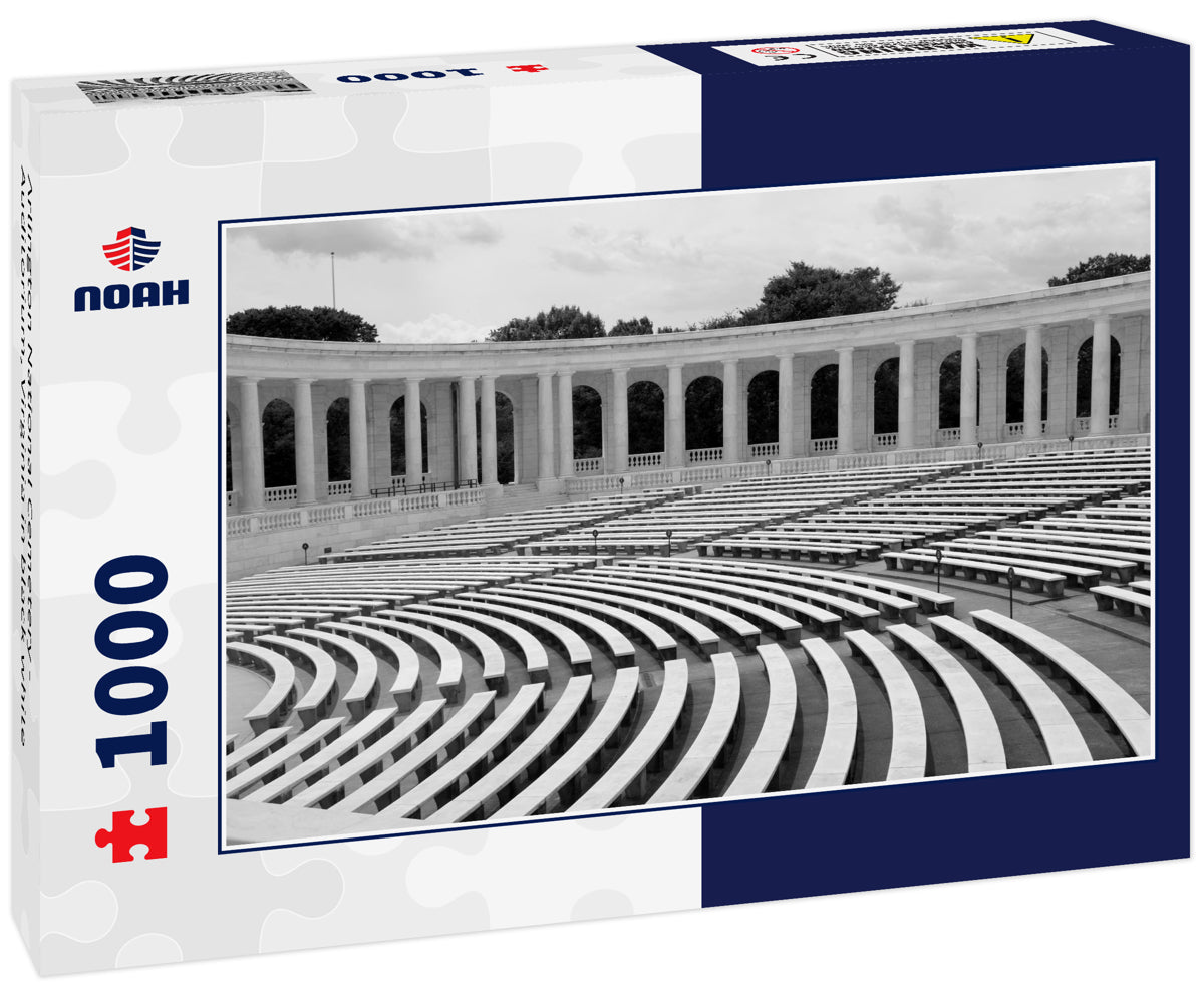 Arlington National Cemetery - Auditorium, Virginia in black white