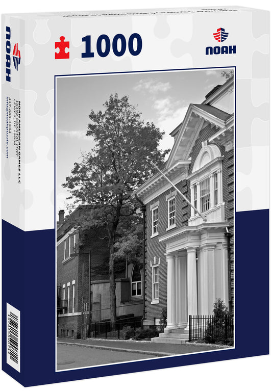 Harvard Square, Cambridge in black white