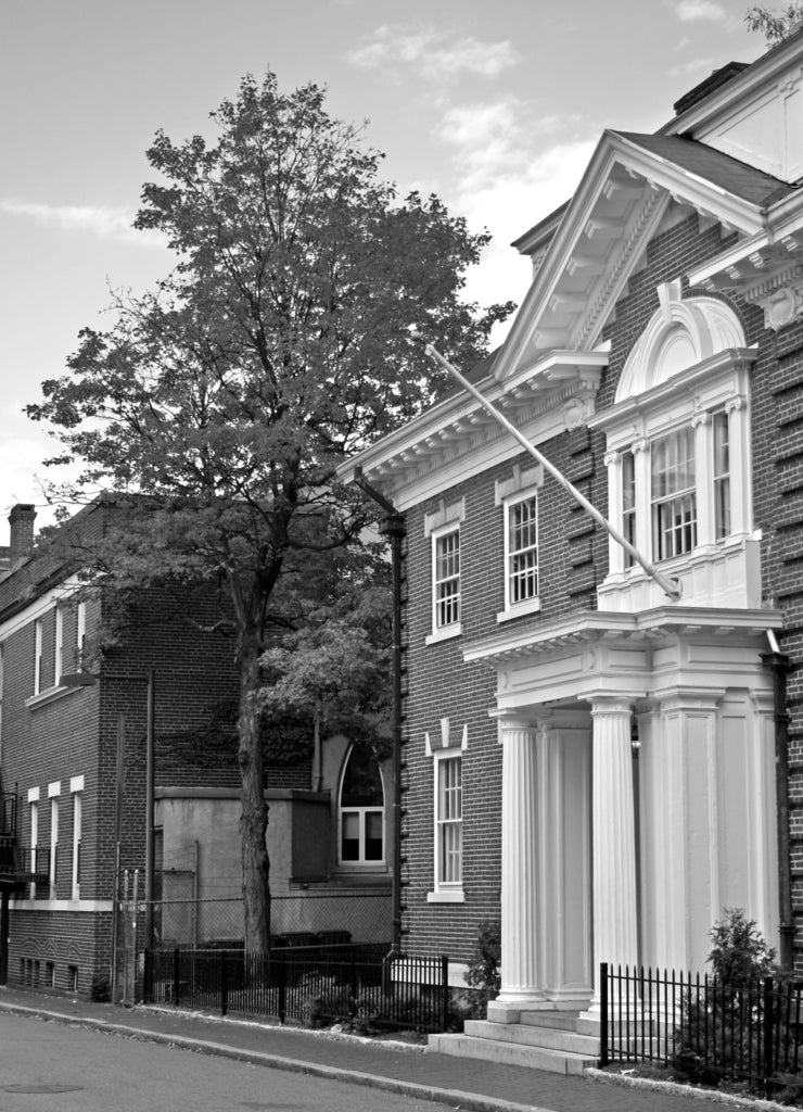 Harvard Square, Cambridge in black white