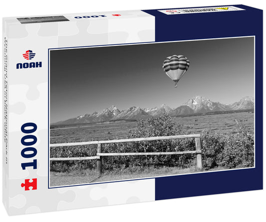 The Grand Teton National Park in Wyoming USA in black white