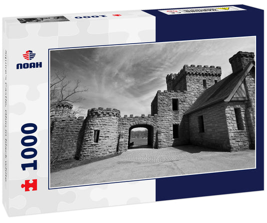 Squire's Castle, Ohio in black white