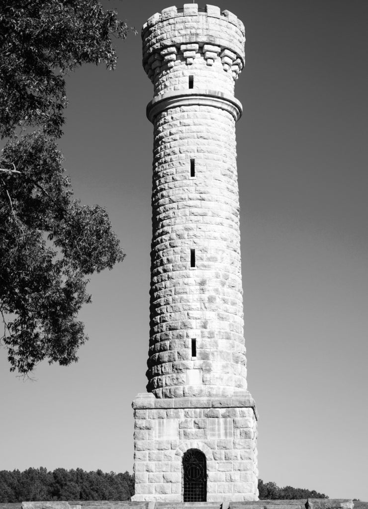 Chickamauga and Chattanooga National Military Park, Tennessee in black white