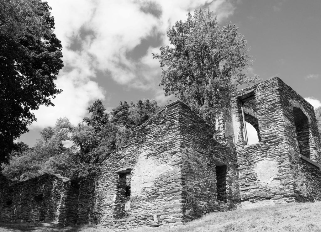 Harpers Ferry National Historical Park, West Virginia in black white