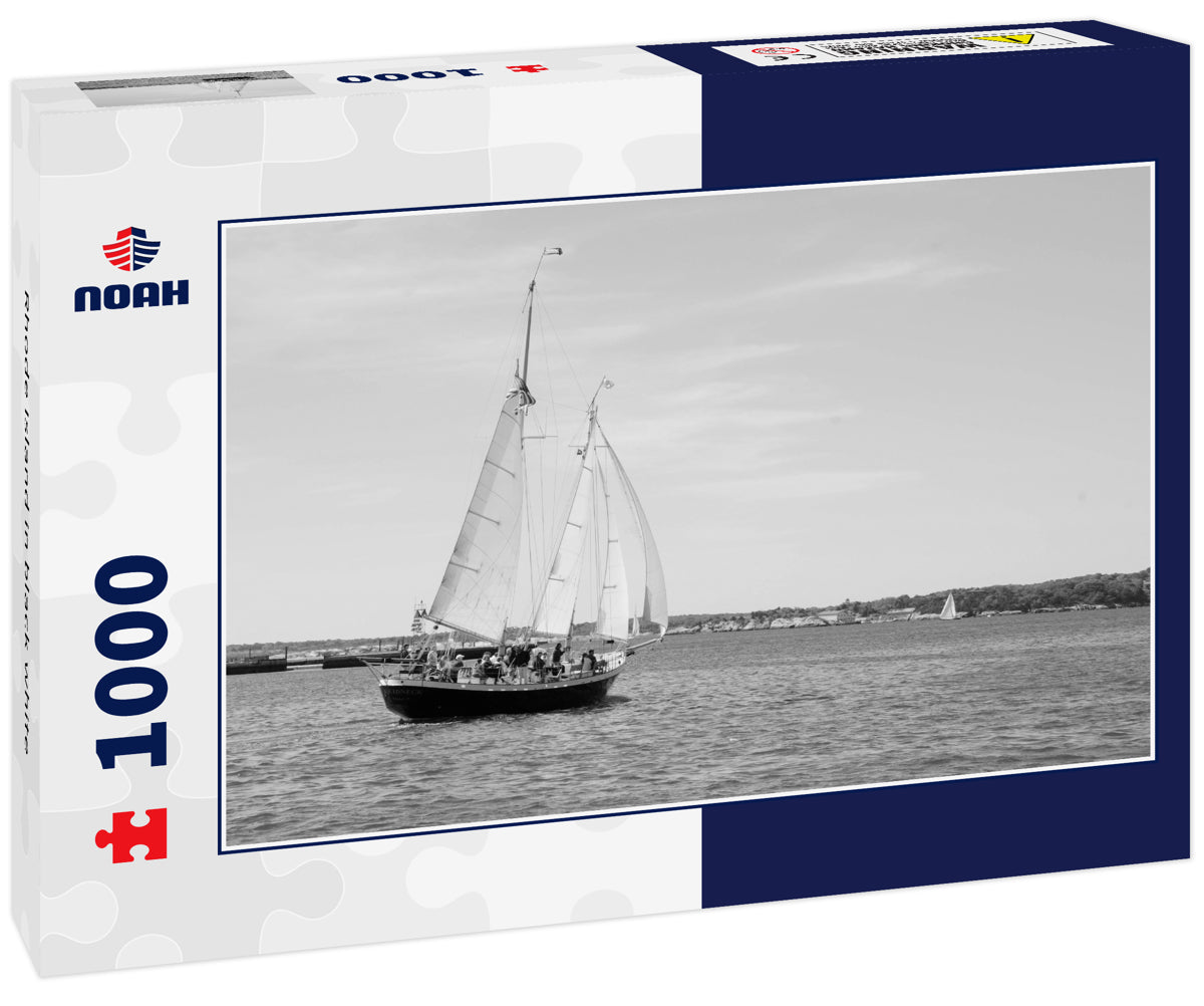 Rhode Island in black white