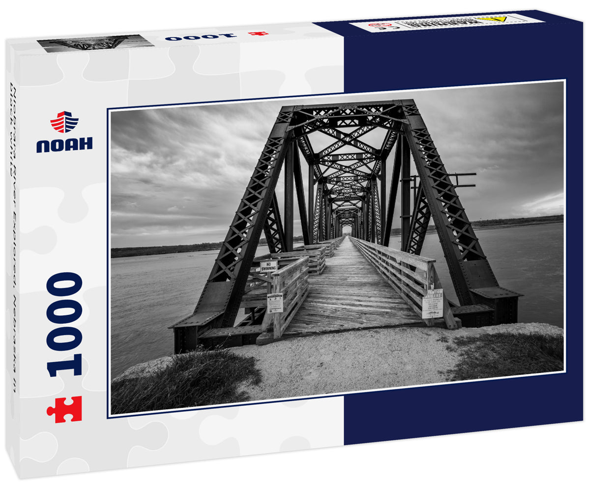 Niobrara River Explored, Nebraska in black white