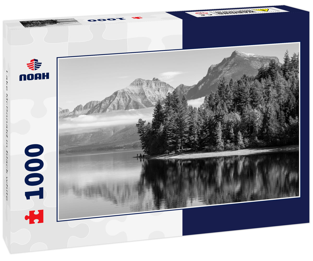 Lake McDonald in black white
