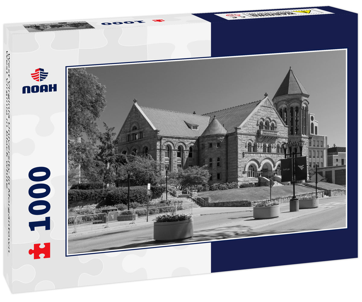 West Virginia University in Morgantown West Virginia in black white