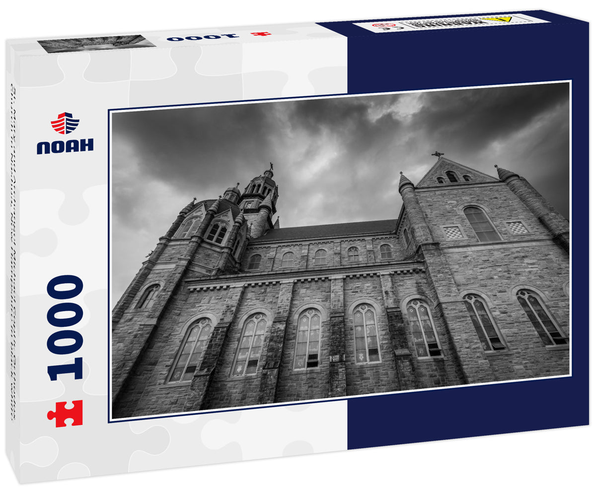 St. Mary and Archangel Michael Coptic Orthodox Church in Nashua, New Hampshire in black white