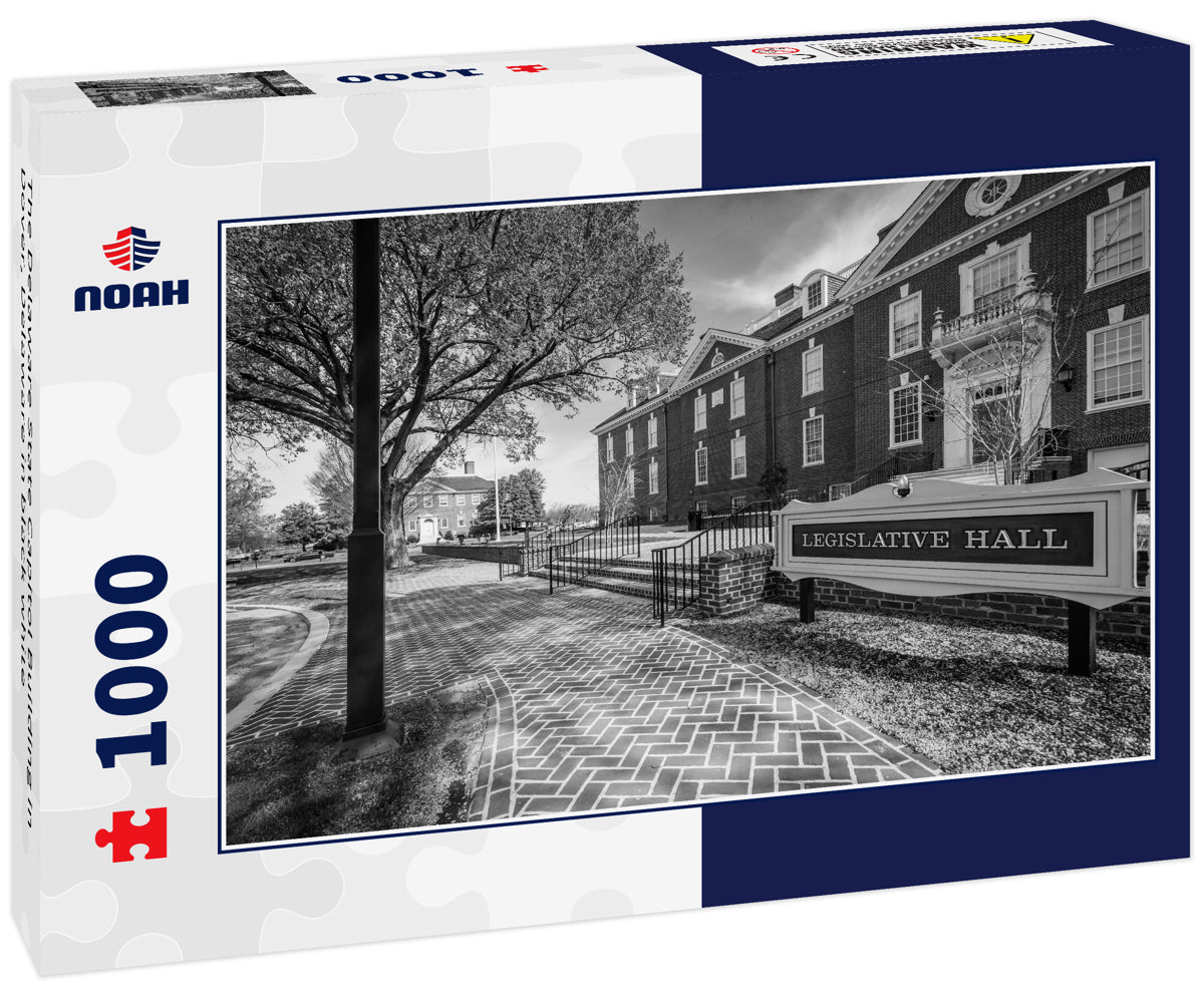 The Delaware State Capitol Building in Dover, Delaware in black white