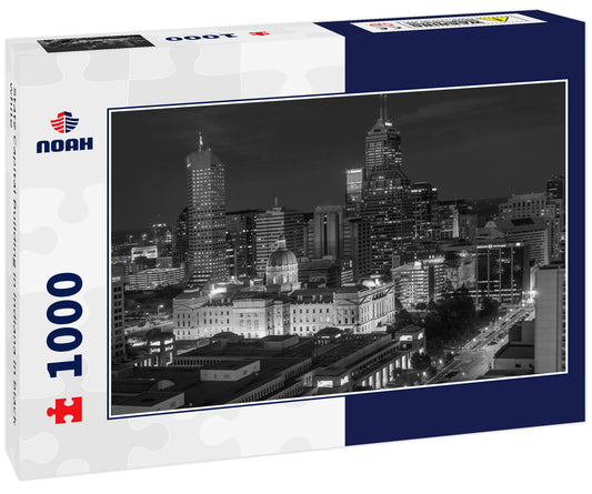 State Capital Building in Indiana in black white