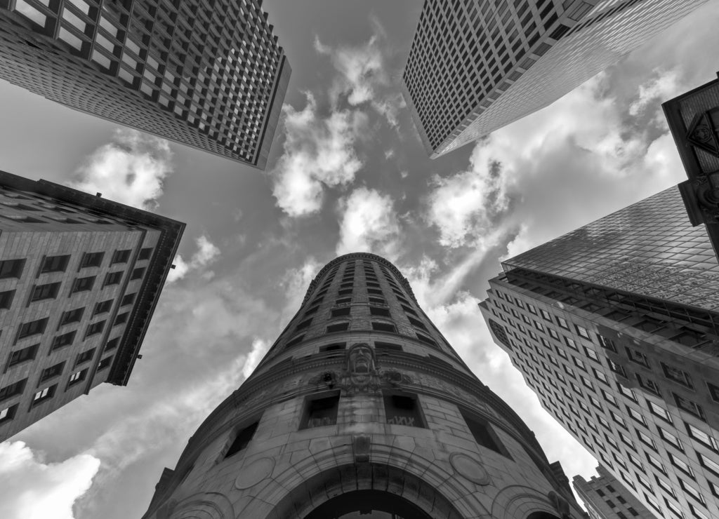 Turk's Head Building - Providence, Rhode Island in black white