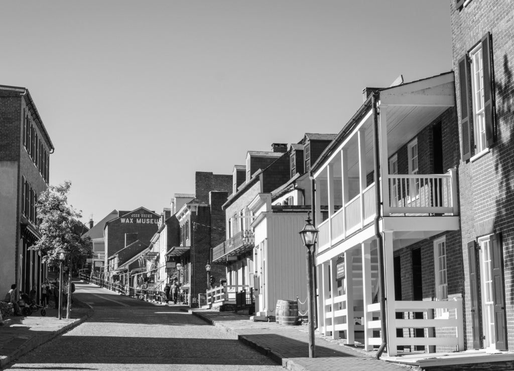 Harpers Ferry National Historical Park, West Virginia in black white